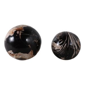 ELDERVIEW SET OF 2 BLACK ORBS 6 (IN) 1
