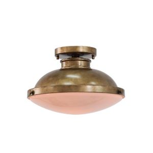 Brink 12'' Wide 1-Light Semi Flush Mount - Painted Natural Brass 1