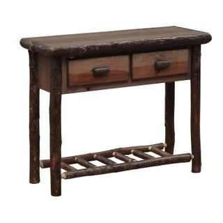 Hickory Two Drawer Sofa Table - Slate