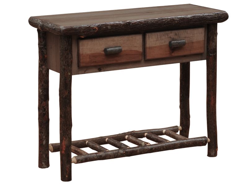 Hickory Two Drawer Sofa Table - Slate 2