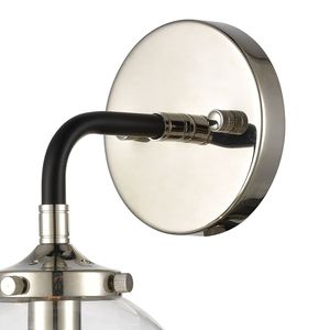 Boudreaux 12'' High 1-Light Sconce - Matte Black with Polished Nickel 4