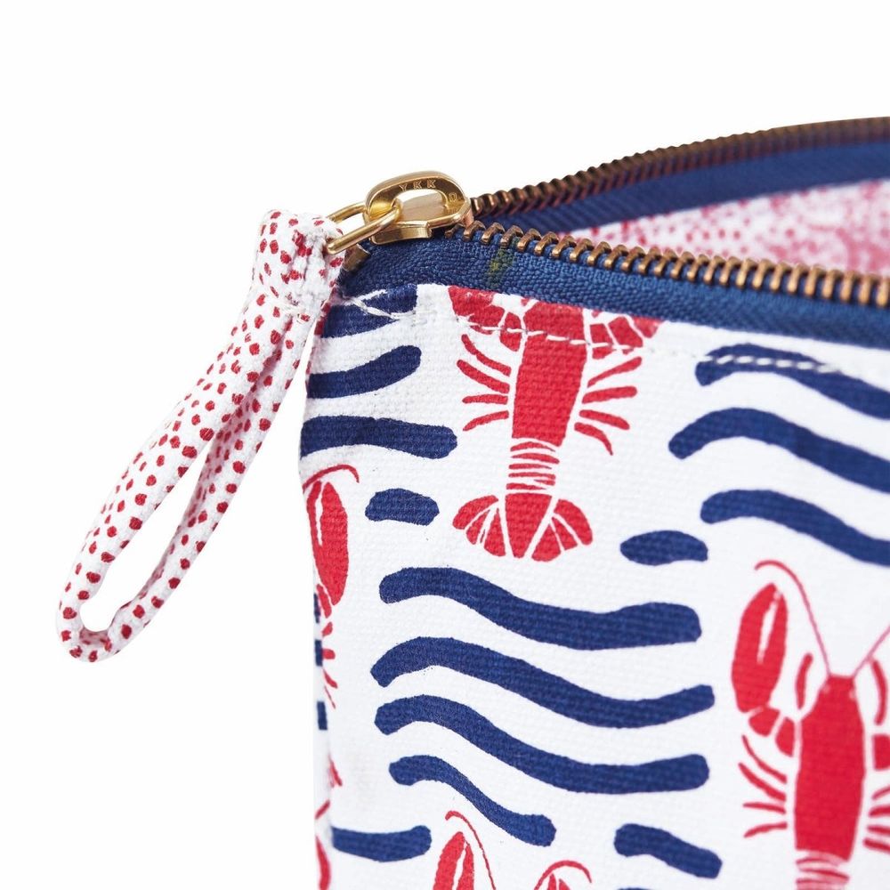 Lobster Waves Large Essential Canvas Pouch