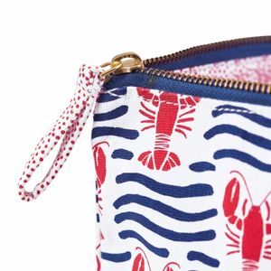 Lobster Waves Large Essential Canvas Pouch 6