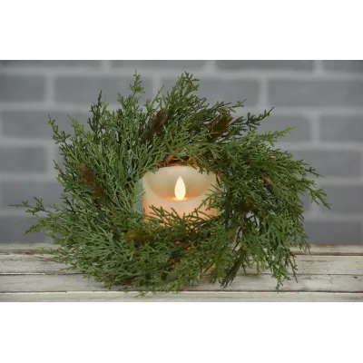 Rustic Cedar 4.5in Candle Ring