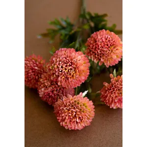 Bundle of 7 Artificial Blush Ball Dahlias 4