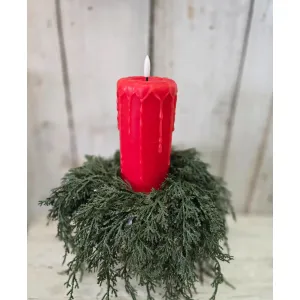 Winter Evergreen 4.5in Candle Ring 1