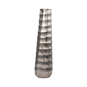 27" TERINI LARGE METAL VASE, SILVER 5