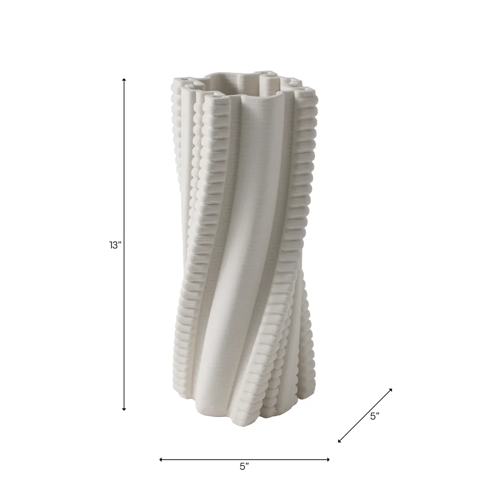 CALDERFIELD IVORY VASE 13 (IN)
