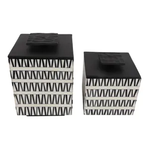 TANNERWIND SET OF 2 BLACK BOXES 9 (IN) 6
