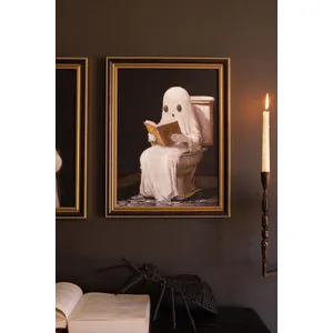 Set of 2 Framed Halloween Ghosts Paintings 3