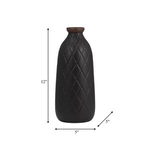 EMMONSFORD BLACK VASE 12 (IN) 9