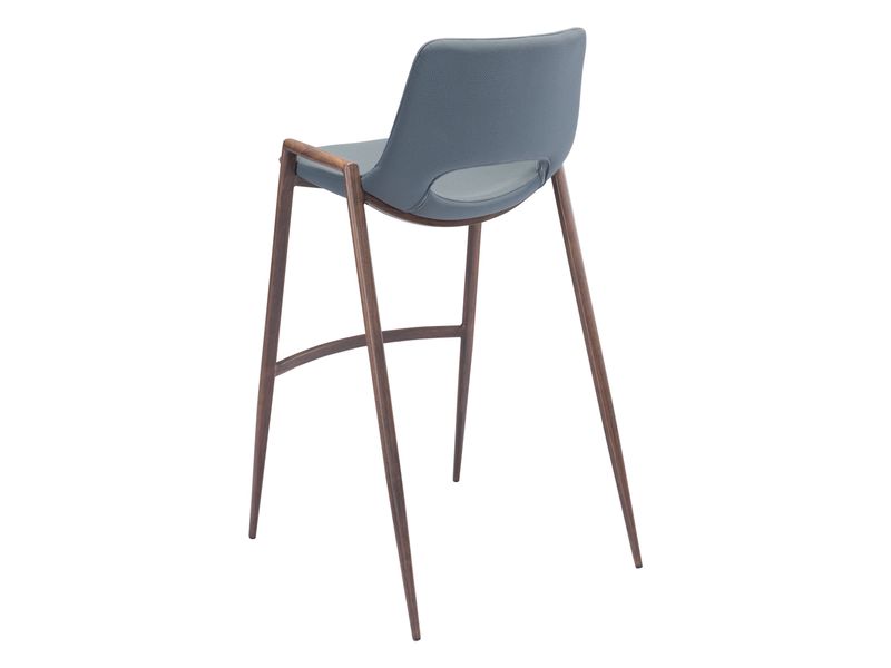 Desi Barstool Azure Gray & Walnut 6
