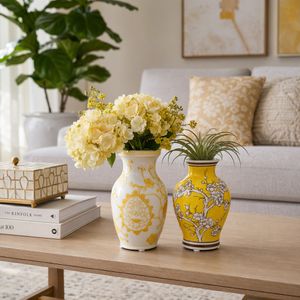 KEATONHOLM SET OF 2 YELLOW CHINOISERIE 7 (IN) 2