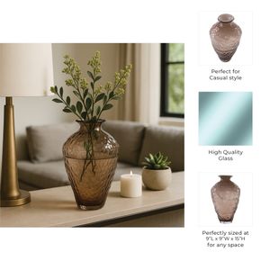 HAROLDHAVEN BROWN GLASS VASE 15 (IN) 8