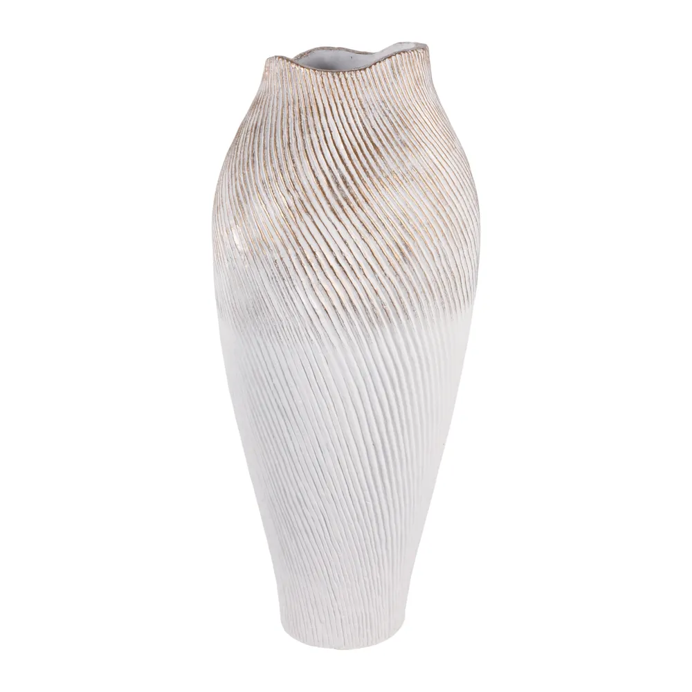 DENNINGLAND WHITE VASE 32 (IN)