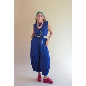 Convertible Wrap Blouse / Blueberry 1