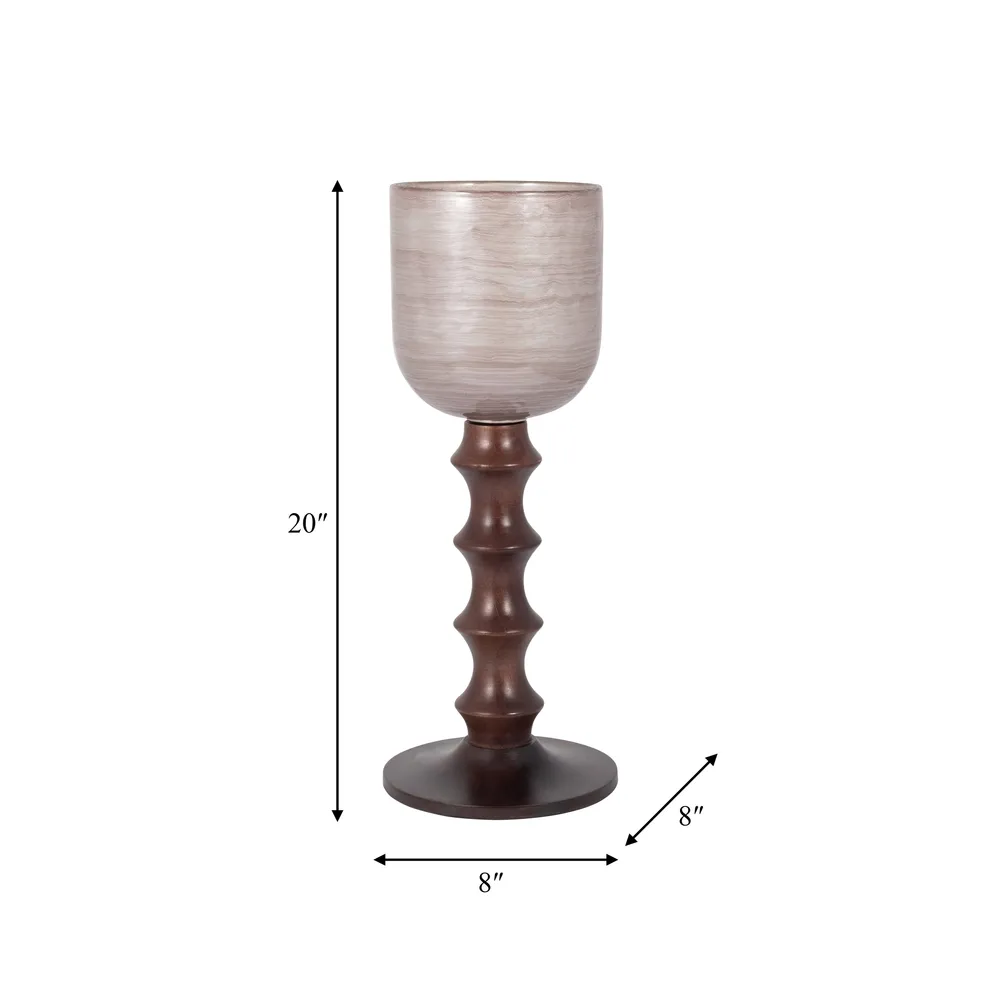 HENLEYSTONE PINK GLASS 20 (IN)