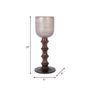 HENLEYSTONE PINK GLASS 20 (IN) 8
