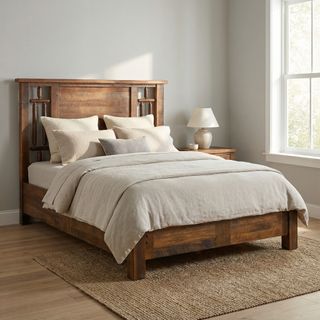 Appalachian Windowpane Bed with Rail System - Cal King