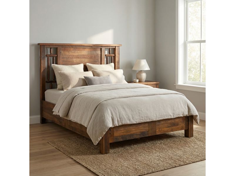 Appalachian Windowpane Bed with Rail System - Double 1
