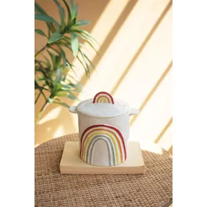 Ceramic Rainbow Canister 1