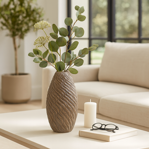 ROYVALE BROWN VASE 14 (IN) 10