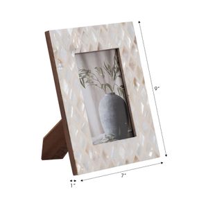 4X6 CAPIZ DIAMOND PHOTO FRAME, MULTI 8