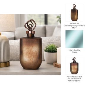 FINLEYGROVE BRONZE GLASS VASE 14 (IN) 10