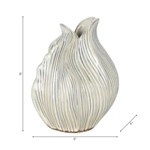 DYLANWORTH WHITE VASE 8 (IN) 9