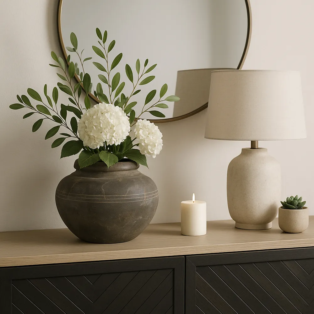 CLOVERHAM BROWN VASE 9 (IN)