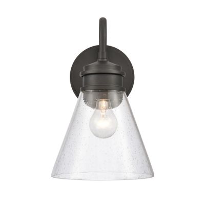Dovas 13.5″ High 1-Light Outdoor Sconce - Textured Black