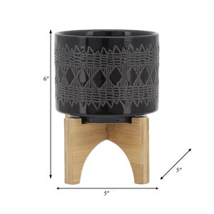 DREWSIDE BLACK PLANTER 6 (IN) 10