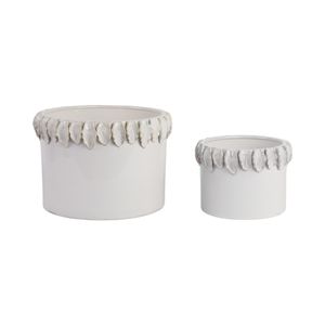 GARLANDWELL SET OF 2 WHITE PLANTER 9 (IN) 1