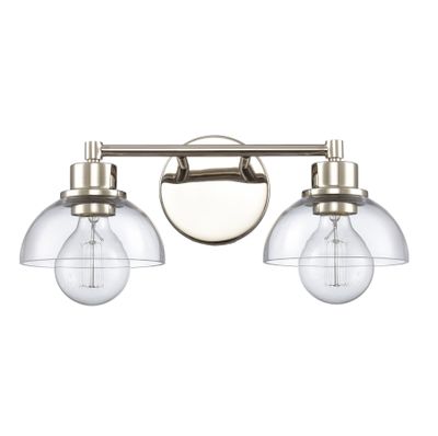 Julian 16″ Wide 2-Light Vanity Light - Polished Nickel