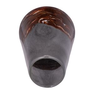 EVERTONVALE BLACK GLASS VASE 14 (IN) 6