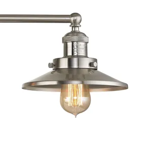 English Pub 28'' Wide 3-Light Vanity Light - Satin Nickel 4