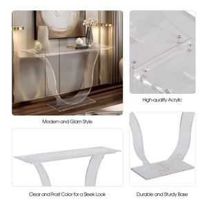 47" DORSEY ACRYLIC CONSOLE TABLE 9
