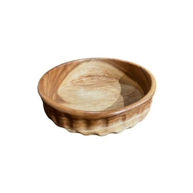 9.5" x 9.5" Acacia Wood Bowl