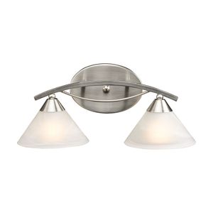 Elysburg 18'' Wide 2-Light Vanity Light - Satin Nickel 1