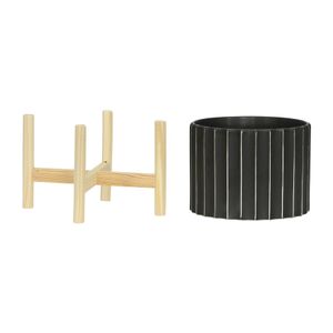 CLAXTONFIELD BLACK PLANTER 9 (IN) 4