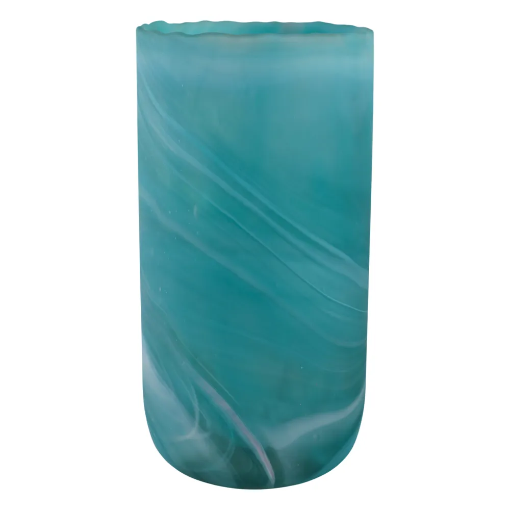 PARKERGROVE TURQUOISE GLASS VASE 15 (IN)