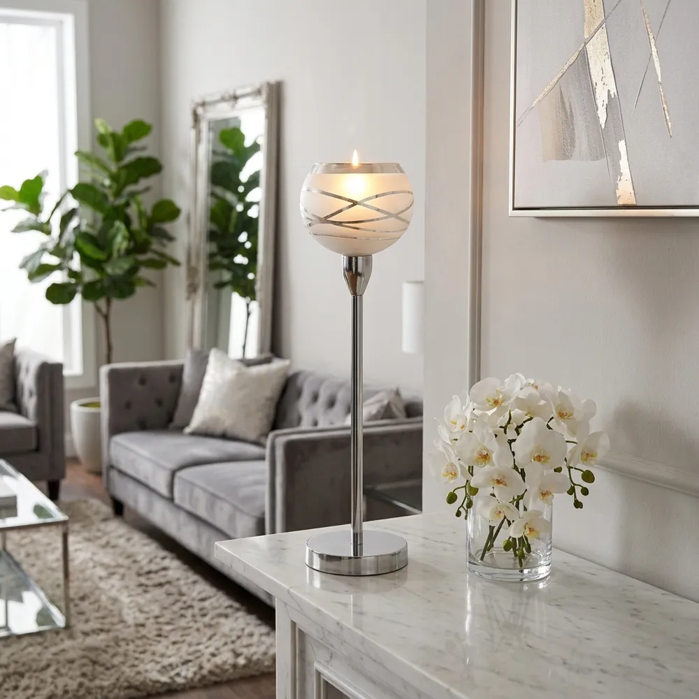 HAMPTONWAY WHITE VOTIVE HOLDER 17 (IN)