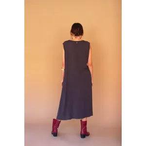 Sleeveless Split-Front Tunic / Midnight 3