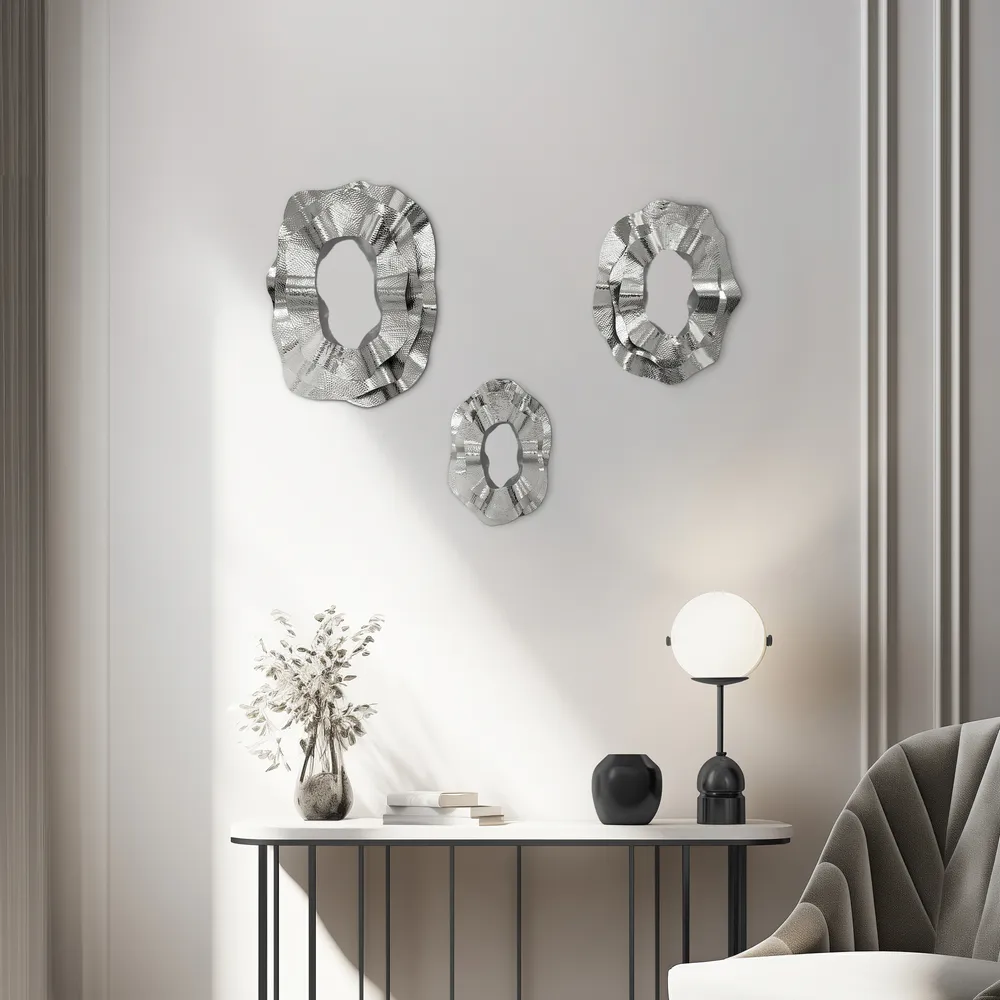 ASPENDALE SET OF 3 SILVER MIRRORS 3 (IN)