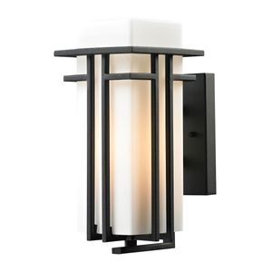 Croftwell 12'' High 1-Light Outdoor Sconce - Textured Matte Black 1
