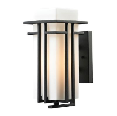 Croftwell 12″ High 1-Light Outdoor Sconce - Textured Matte Black