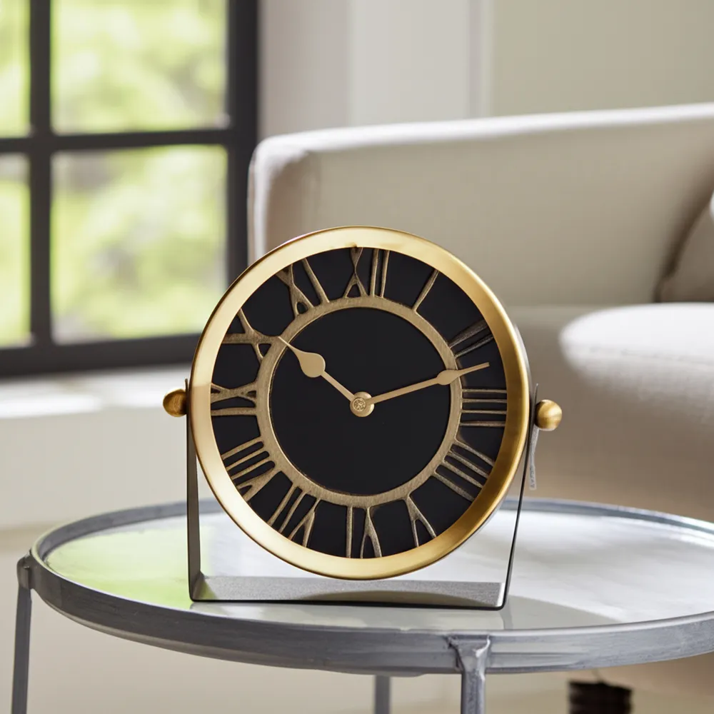 GLASTONLEY BLACK CLOCK 7 (IN)
