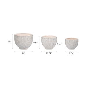 CUTTERWELL SET OF 3 WHITE PLANTER 11 (IN) 7