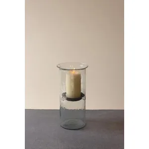 Mini Glass Candle Cylinders with Rustic Insert / Large 1