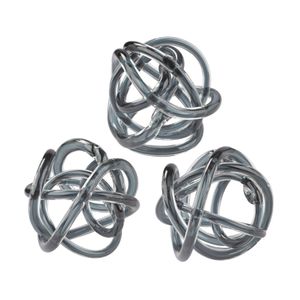 Glass Knot - Set of 3 Gray 1